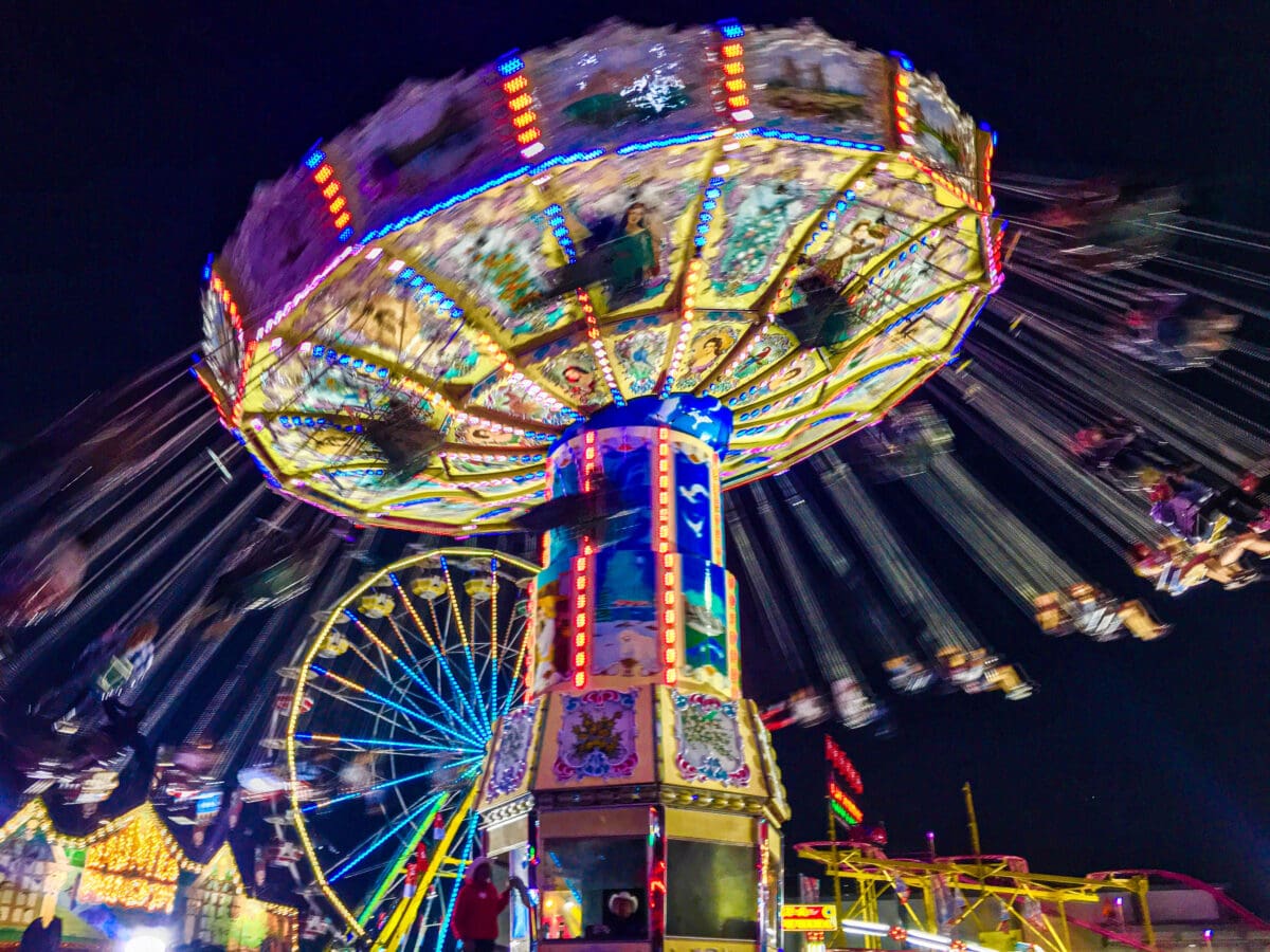 One of the rides at the fair grounds during the Calgary Stampede, 2017.