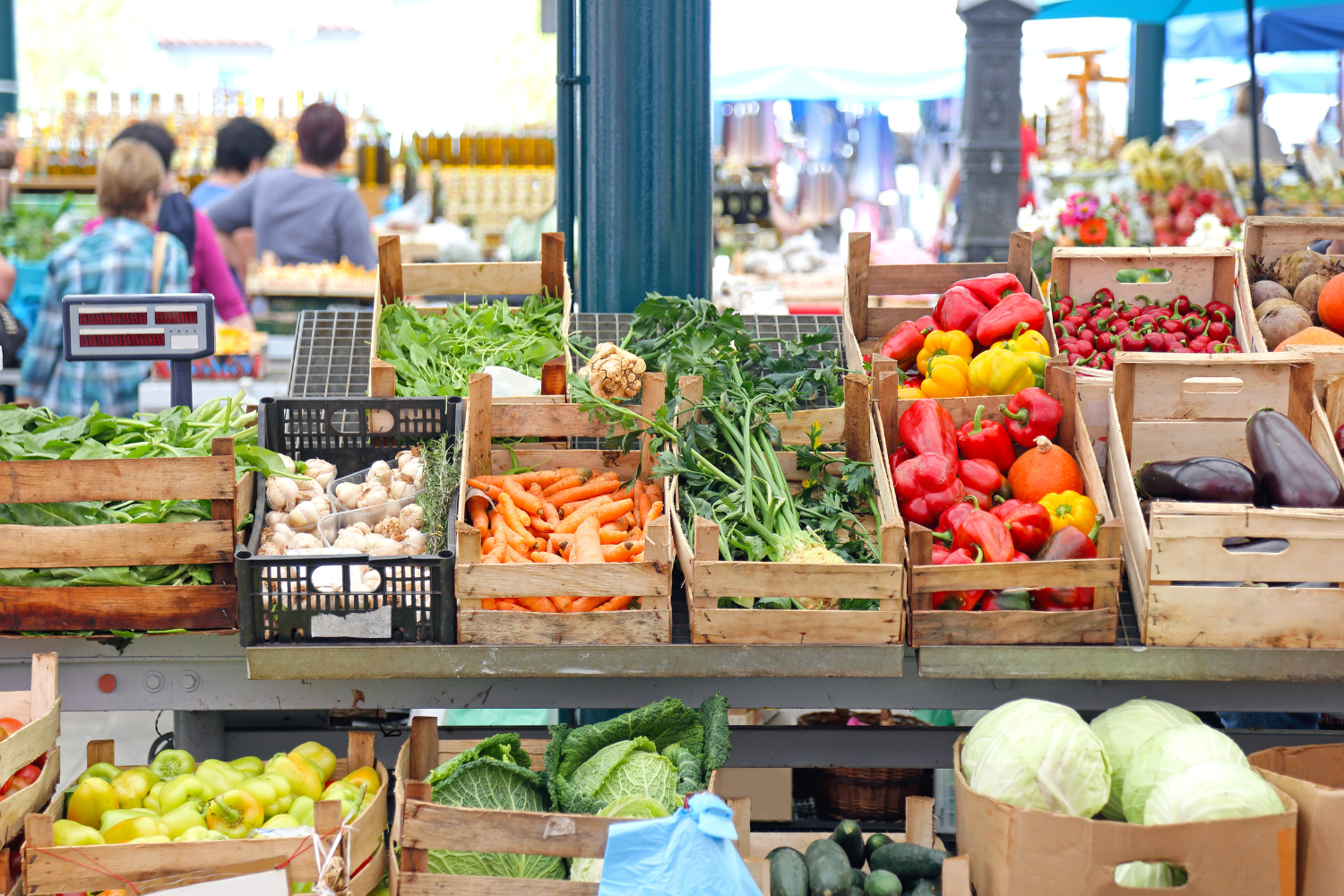 A farmers market